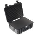 OUTDOOR kuffert i sort med skum polstring 430x300x170 mm Volume: 22,1 L Model: 5000/B/SI